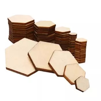 100 шт. натуральное пустое шестиугольное дерево сделай сам незаконченный ремесло декор украшения свадьба 20mm