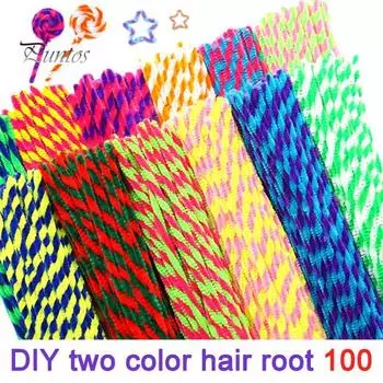 100 шт. нечеткая палочка контрастного цвета. Легко скручивается. Гибкая. Взаимодействие родителей и детей. Развитие практических навыков. Многоцелевой очиститель трубок. Нечеткая синель. разноцветный