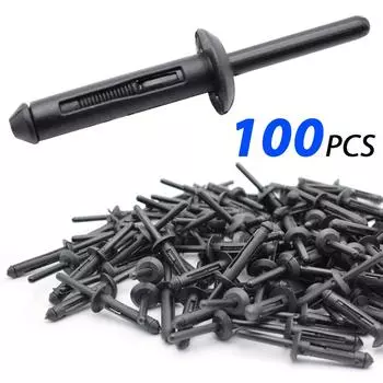 100 шт. нейлоновых заклепок для крепления бампера для Ford GM для Chrysler Jeep Wrangler JK Dodge Avenger, автомобильные фиксаторы, автомобильные аксессуары