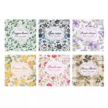 100 шт. нелипкие нелипкие заметки в виде цветочной лозы, модные заметки для сообщений A