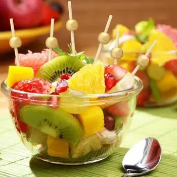 100 шт. Необычные бамбуковые палочки для коктейлей с золотым шариком на конце, биоразлагаемые, экологически чистые бамбуковые фруктовые вилки 12cm золотистый