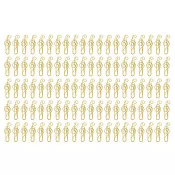 100 шт. необычные скрепки в стиле музыкальных нот противоскользящие металлические коробки упакованы милые скрепки для блокнота золотистый