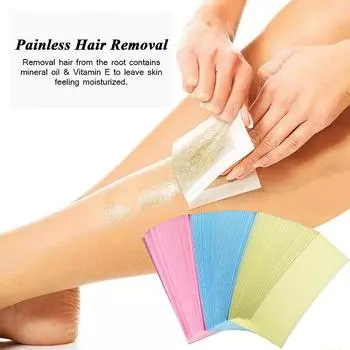 100 шт., нетканая ткань для удаления волос, рулоны восковой бумаги, высокое качество, эпилятор для удаления волос, восковая полоска, рулон бумаги