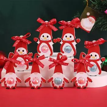 100 шт. новогодний мультяшный гном конфеты подарочная упаковка упаковка рождественские леденцы бумажные открытки дети 100PC