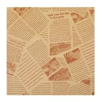 100 шт., обертки для сэндвичей, пищевые многоцелевые толстые практичные дизайнерские обертки для газетной бумаги для пикника, барбекю S 100pcs