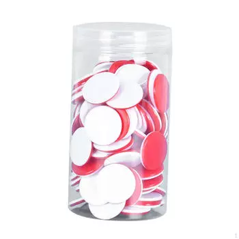 100 шт., обучающие счетчики для бинго, учебные пособия, портативные счетные диски, маркеры, два цвета Red White