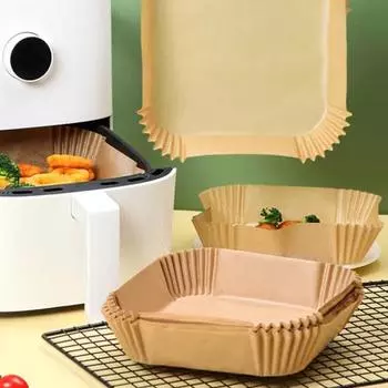 100 шт. одноразовая бумажная маслопоглощающая маслостойкая бумага для фритюрницы, антипригарная подставка для выпечки 100pcs/pack