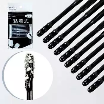 100 шт. одноразовые липкие тампоны для ушей, спиральные насадки, очиститель ушей для удаления воска, портативный набор инструментов для удаления ушной серы, палочка для чистки носа