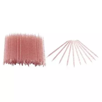 100 шт одноразовые палочки для удаления кутикулы с двух сторон для маникюра и педикюра, красные красный