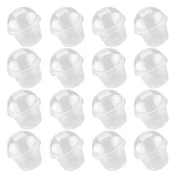 100 шт. одноразовые пластиковые стаканчики для пудинга с высокой крышкой для йогурта, десертного стаканчика для мороженого с крышкой, пластиковая упаковка для торта