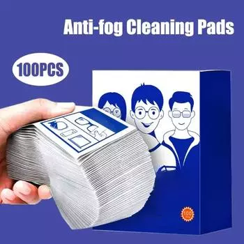 100 шт одноразовые салфетки для чистки очков, быстросохнущие салфетки для экрана мобильного телефона, удаляющие масляную пыль синий
