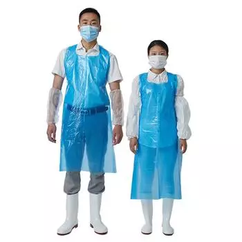 100 шт. одноразовый фартук, антизагрязняющий фартук, уборка, синий прозрачный фартук, удобные в использовании садовые фартуки, кухонные фартуки для готовки