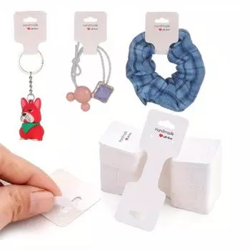 100 шт. ожерелье браслет дисплей карты самоклеящиеся ювелирные изделия упаковка продажа карты для малого бизнеса брелок серьги ободок для волос 100pcs