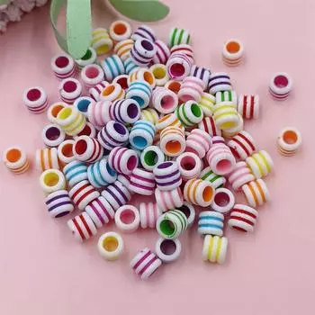 100 шт./пакет акриловые бусины в виде бабочки и тыквы для серег, ожерелья, ювелирных изделий, маркировка, сделай сам, материалы ручной работы, аксессуары Cylinder-7mm