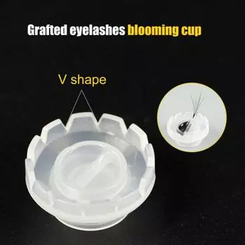 100 шт./пакет, чашка для наращивания ресниц Camellia, простая в использовании, сверхлегкая, портативная, многофункциональная, косметическая, пластиковая, клей для ресниц, чашка для цветения для домашнего хозяйства
