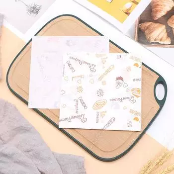 100 шт., пакет для выпечки, пищевой пакет, жиронепроницаемый бумажный пакет, обертка для сэндвич-хлеба