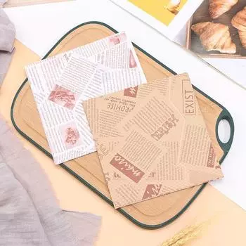 100 шт., пакет для выпечки, пищевой пакет, жиронепроницаемый бумажный пакет, обертка для сэндвич-хлеба 18*18cm