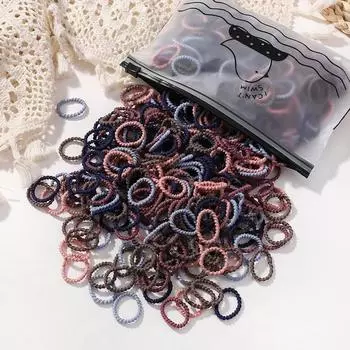 100 шт./пакет Эластичные резинки для волос Девочки Малыш Прочные аксессуары для волос Детское кольцо для волос Головная веревка Скранчи Головной убор Подарок