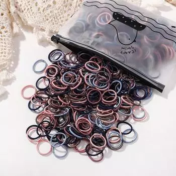 100 шт./пакет Эластичные резинки для волос Девочки Детские аксессуары для волос Детское кольцо для волос Головная веревка Скранчи Головной убор Исключая бутылки