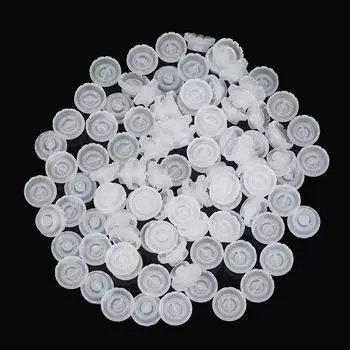 100 шт./пакет накладные ресницы цветущие чашки ресницы клей держатель пластиковая подставка макияж розовый