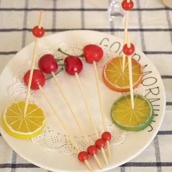 100 шт./пакет палочки для еды класса DIY легкие превосходные бамбуковые палочки для коктейлей для ресторана красный