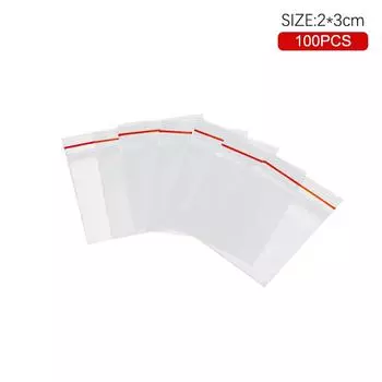 100 шт./пакет, полиэтиленовые пакеты для упаковки, сумка с застежкой-молнией, сумка для упаковки таблеток, утолщенная упаковочная сумка, сумка для ювелирных изделий, 2X3 см, 2,5x3 см, 3,5x5 см as the picture