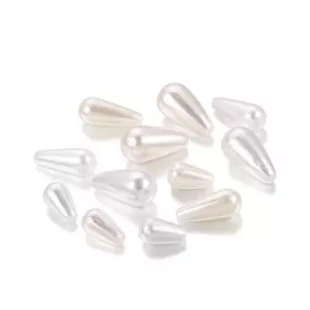 100 шт./пакет, популярные бусины с двумя отверстиями, белые, цвета слоновой кости, имитация ABS жемчуга, свободные прокладки, бусины «сделай сам», для изготовления ювелирных изделий S