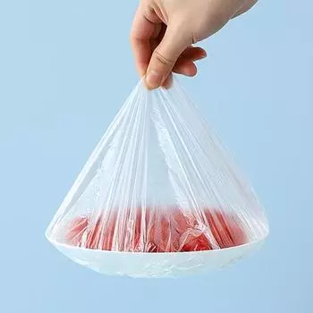 100 шт./пакет, практичная крышка для миски, одноразовая эластичная прозрачная многоразовая эластичная пленка для хранения еды снаружи 100 Pcs