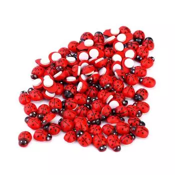 100 шт./пакет Животное Деревянная Божья коровка Губка Домашнее Украшение Наклейка На Стену Ремесло Для Детей Дети
