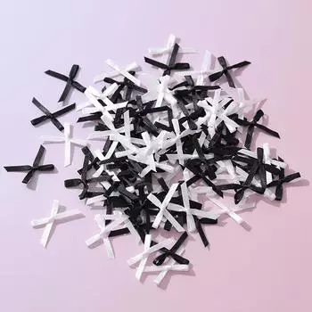 100 шт./пакетов, маленькие банты, украшения, упаковка, принадлежности для изготовления ювелирных изделий, дисплей чёрный