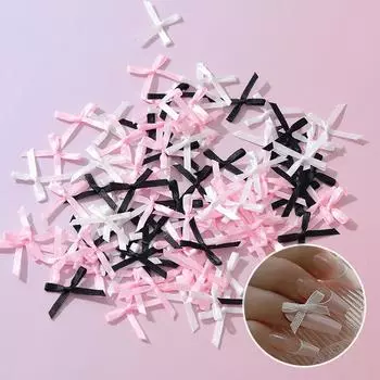 100 шт./пакетов упаковочные материалы проекты ручной работы мини-украшения в виде бантов бисер и изготовление ювелирных изделий из полиэстера милые светло-розовый