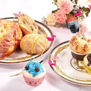 100 шт. палочек для коктейлей, бамбуковые шпажки, фруктовые палочки для торта, десертов, милые вилки для коктейлей, закусок, праздничные атрибуты, фруктовые шпажки