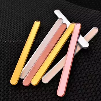 100 шт. палочки для мороженого акриловые зеркальные украшения для торта золотые палочки для дня рождения инструмент форма 100pc ярко-розовый