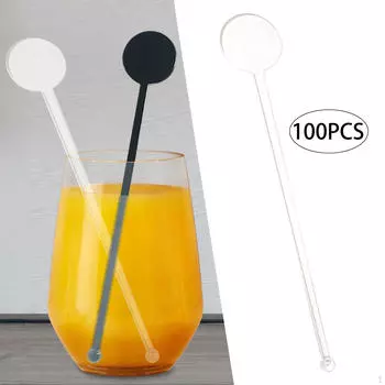 100 шт., палочки для напитков, мешалки для напитков, грабли, длина 7,07 дюйма, кофе чистый