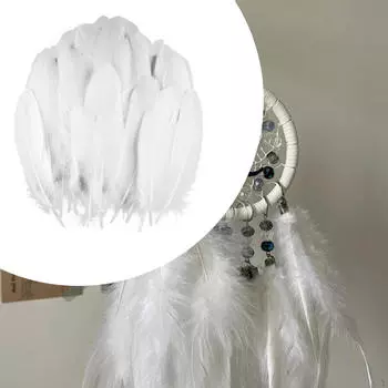 100 шт. перьев для поделок, искусственные перья, аксессуары для рукоделия белый