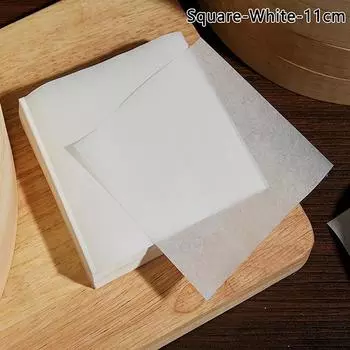 100 шт. пергаментной бумаги для барбекю, пресс-бумаги для мяса, антипригарного покрытия, листов для гамбургеров, формочек для печенья, квадратных и круглых форм для выпечки маслом 11CM