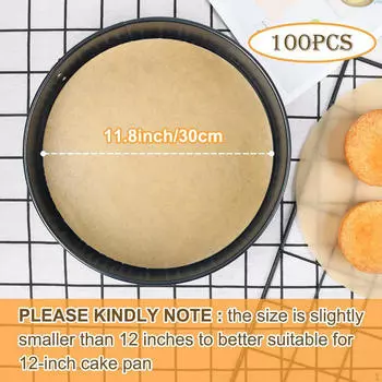 100 шт пергаментные круги для выпечки в голландской духовке, пресс для тортильи, круглая форма для торта