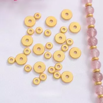 100 шт. Песок золото с бусинами колесо плоские бусины свободные бусины разделители золотые бусины сделай сам браслет ожерелье плетеная веревка бисерный материал M58 3mm