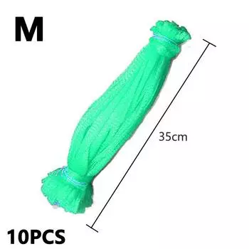 100 шт., пластиковая сетка для фруктов, пластиковая сетка для хранения, нейлоновая упаковка для овощей и фруктов, садоводство M