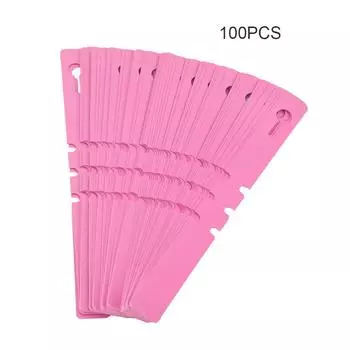 100 шт. Пластиковые бирки для колышков для садового декора, этикетки для растений, украшение для газона, розовые