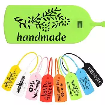 100 шт., пластиковые бирки ручной работы, этикетки для поделок, одежды, обуви, сумок, бизнес-подарок белый