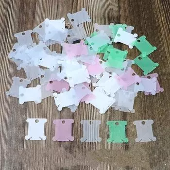 100 шт., пластиковые бобины с нитками, тарелка, карты, намотка ниток для вышивки крестиком, нитки для вышивки, органайзер 100pcs белый