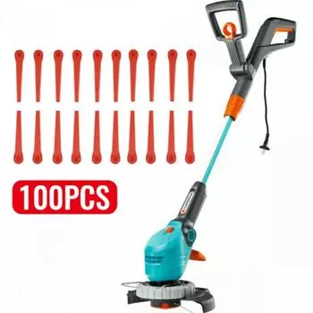 100 шт. Пластиковые лезвия для триммера для газонокосилки, садовый триммер EasyCut Li-18/23R, сменные аксессуары, детали садового электроинструмента
