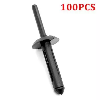 100 шт. Пластиковые пистоны для бампера автомобиля, внедорожника, ремонт, автомобильный крепеж, зажим-фиксатор нажимного типа