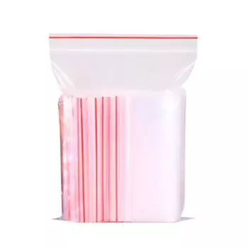 100 шт. пластиковые прозрачные самозапечатывающиеся упаковочные пакеты, сумка для хранения еды и печенья 5x7cm 100pcs