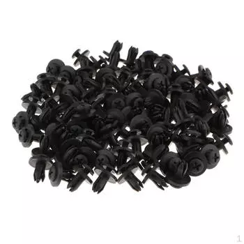 100 шт. пластиковые заклепки для автомобильного бампера, винты для дверной панели, диаметр отверстия 6 мм