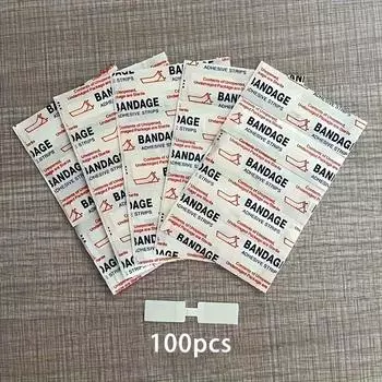 100 шт. пластырей Butterfly Closer Bandage Strips - пластыри для наложения швов на кожу, индивидуально упакованные