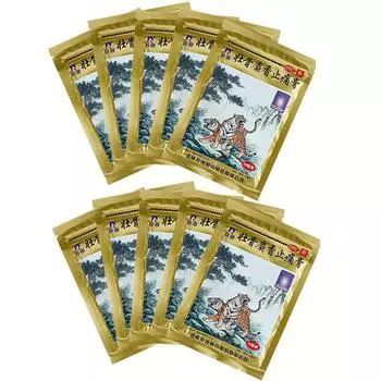 100 шт. пластыри для коленного сустава, спины, плеч, шеи и поясничного отдела позвоночника, тигровые пластыри, обезболивающий бальзам, наклейка 100pcs(10bags)