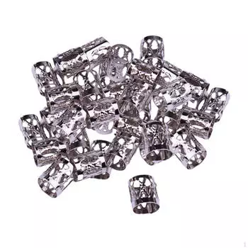 100 шт., плетение колец для волос, бусины для дредов, модные манжеты для женщин и девочек чёрный