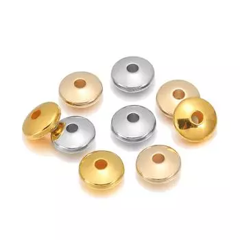 100 шт., плоская круглая прокладка CCB, пластиковая бусина-прокладка, свободная очаровательная бусина для DIY, принадлежности для изготовления ювелирных изделий, аксессуары